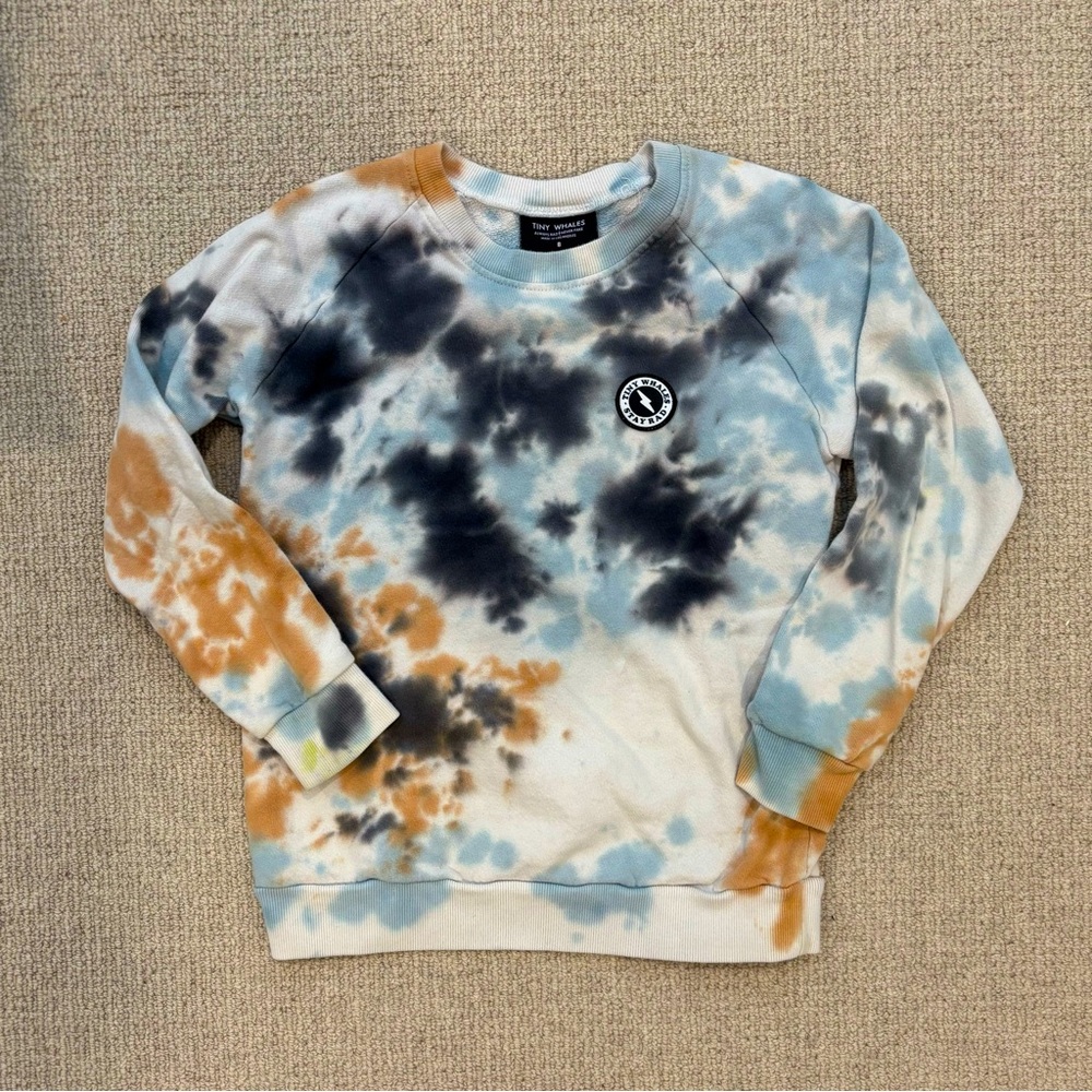 Tiny Whales tie dye sweatshirt